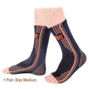 Doc Miller Open Toe Compression Stockings 20-30mmHg Elastic Support 1 Pair Med